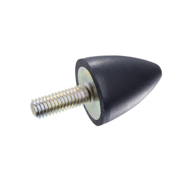 GN353.1-51-57-3/8X16-55 Rubber Bumper Cone Steel, Threaded Stud